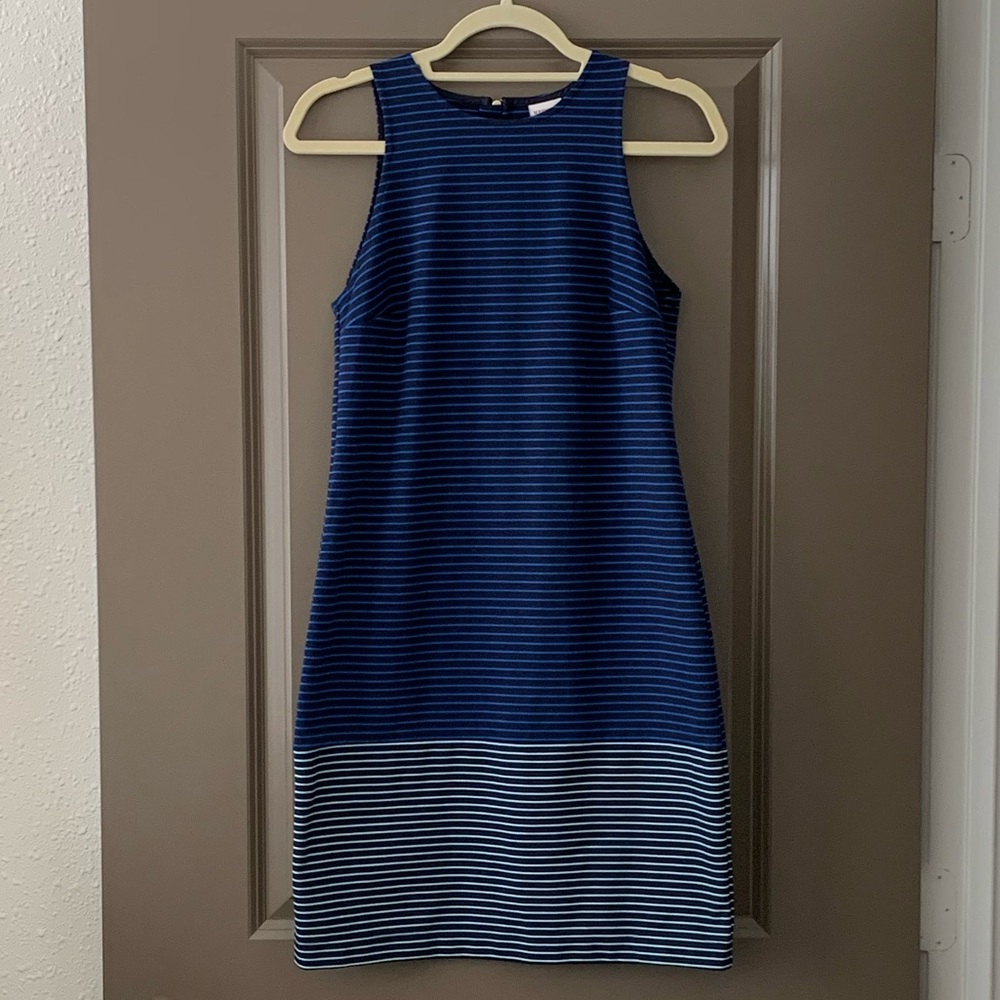 Merona Navy Stripe Fitted Tank Dress